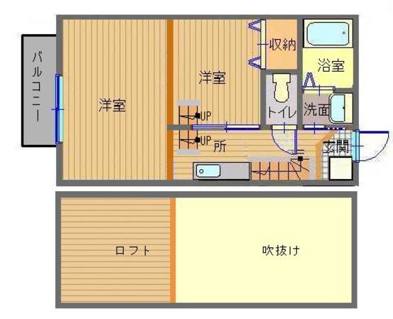 道ノ尾駅 徒歩7分 1階の物件間取画像